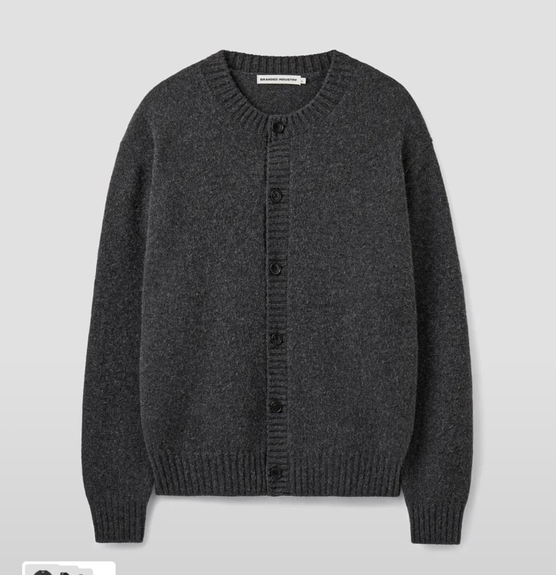 브랜디드 브러시드 알파카 가디건 차콜 M 팝니다 상품이미지3