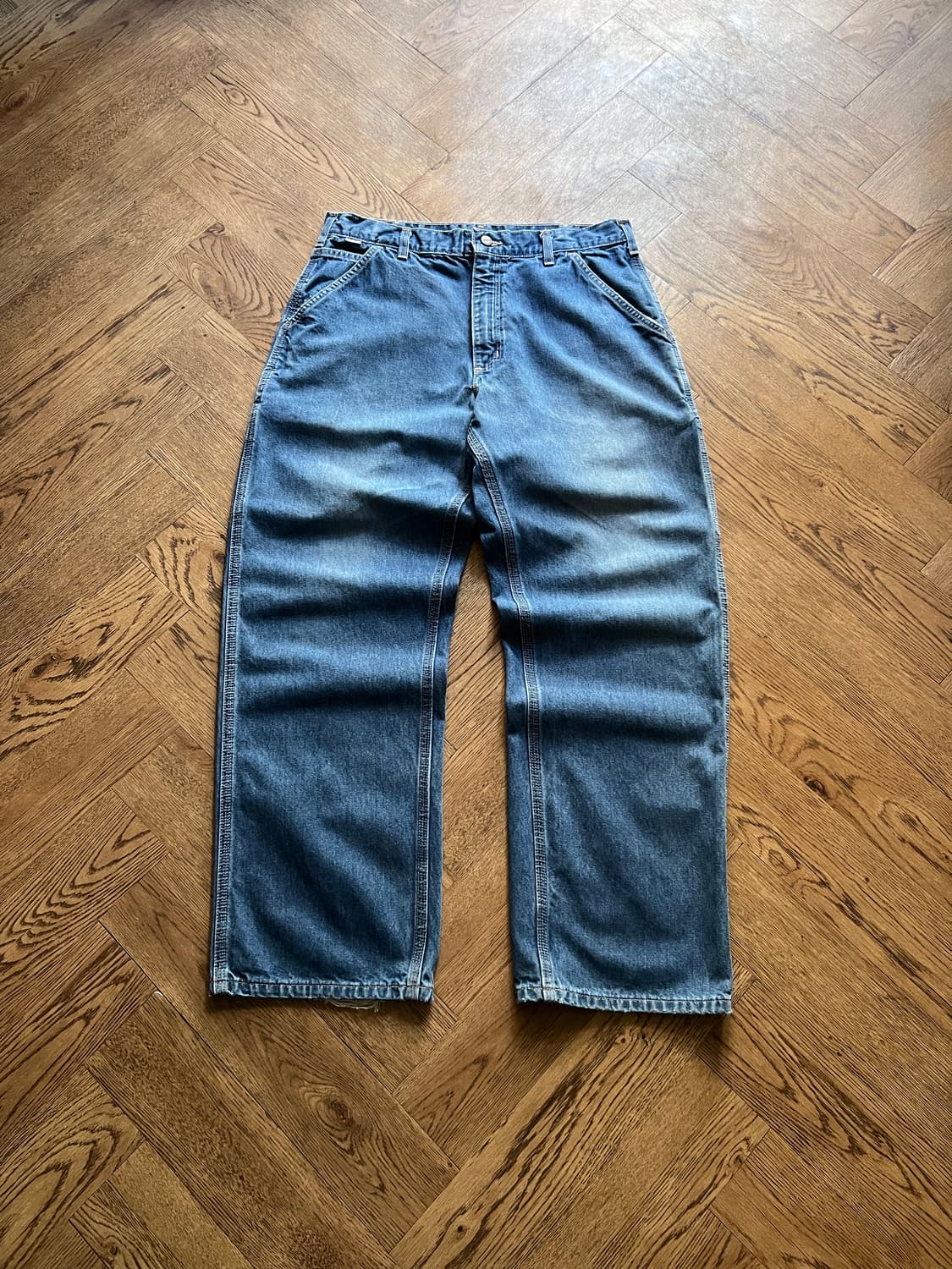 [34]칼하트FR USA 빈티지 워싱 싱글니 카펜터 워크 데님 팬츠 상품이미지2