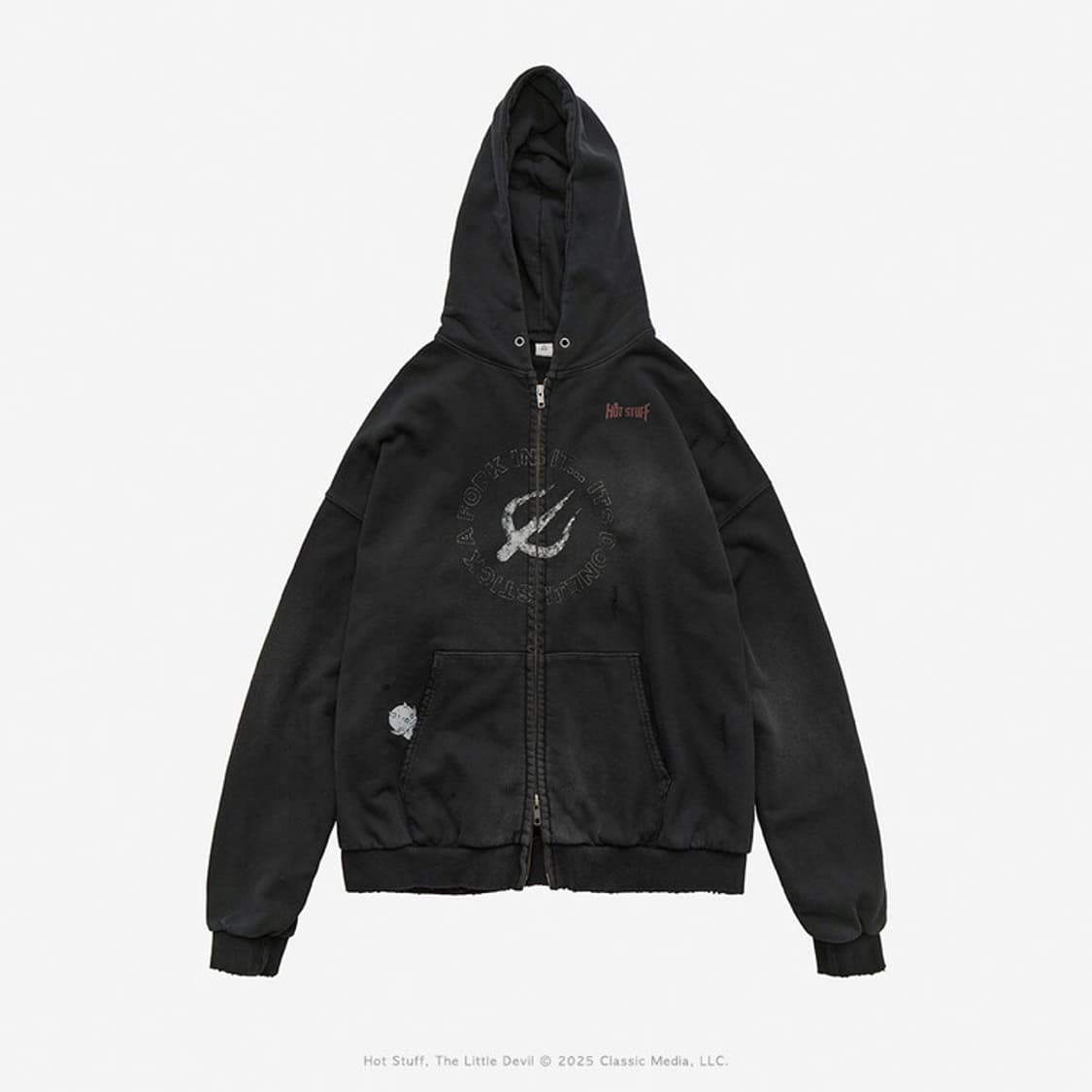 [3]폴리테루 핫스터프 스피어 집 후디 블랙 상품이미지1