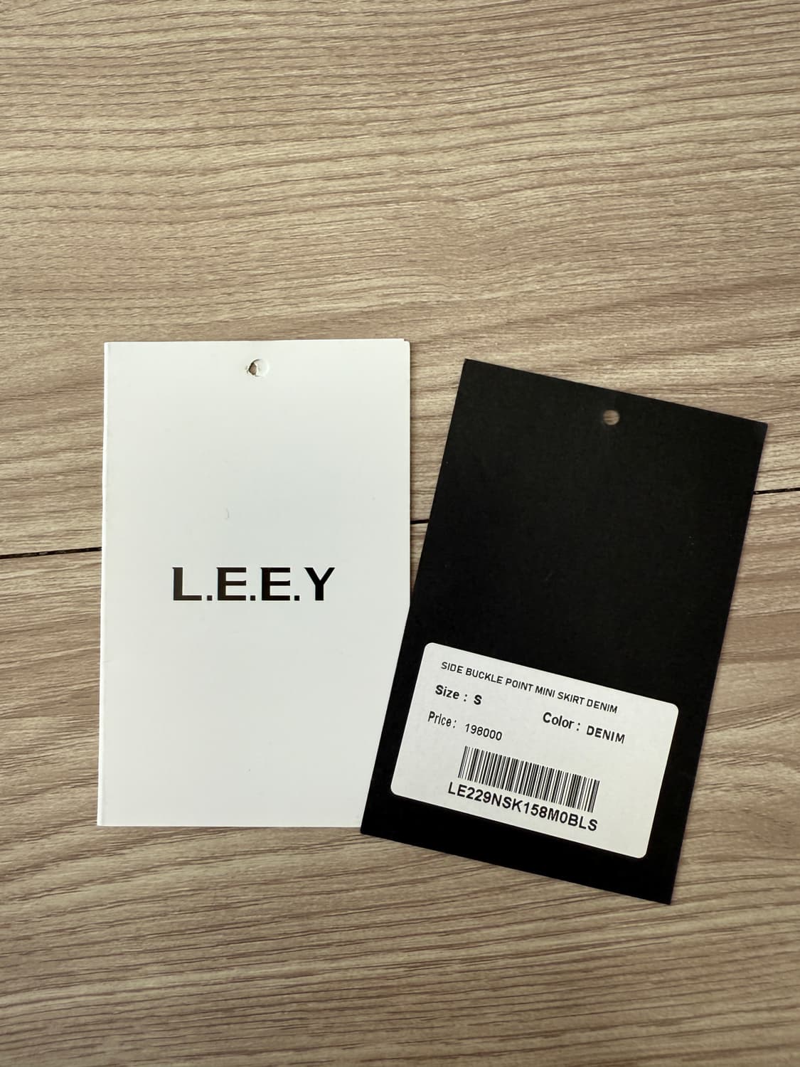 엘이이와이 사이드 버클 포인트 미니 스커트 데님 상품이미지9