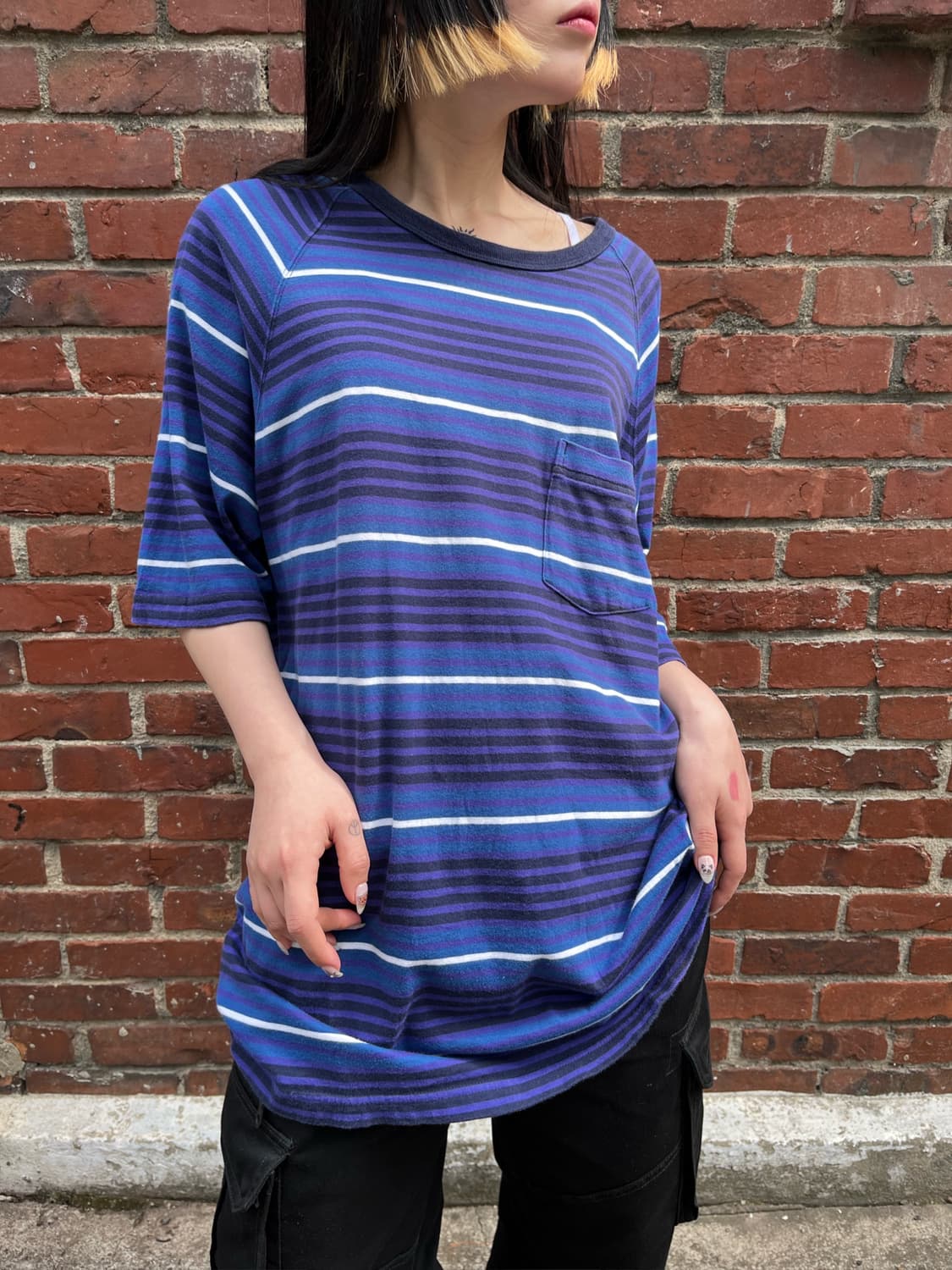 스투시 스트라이프 반팔탑 상품이미지5