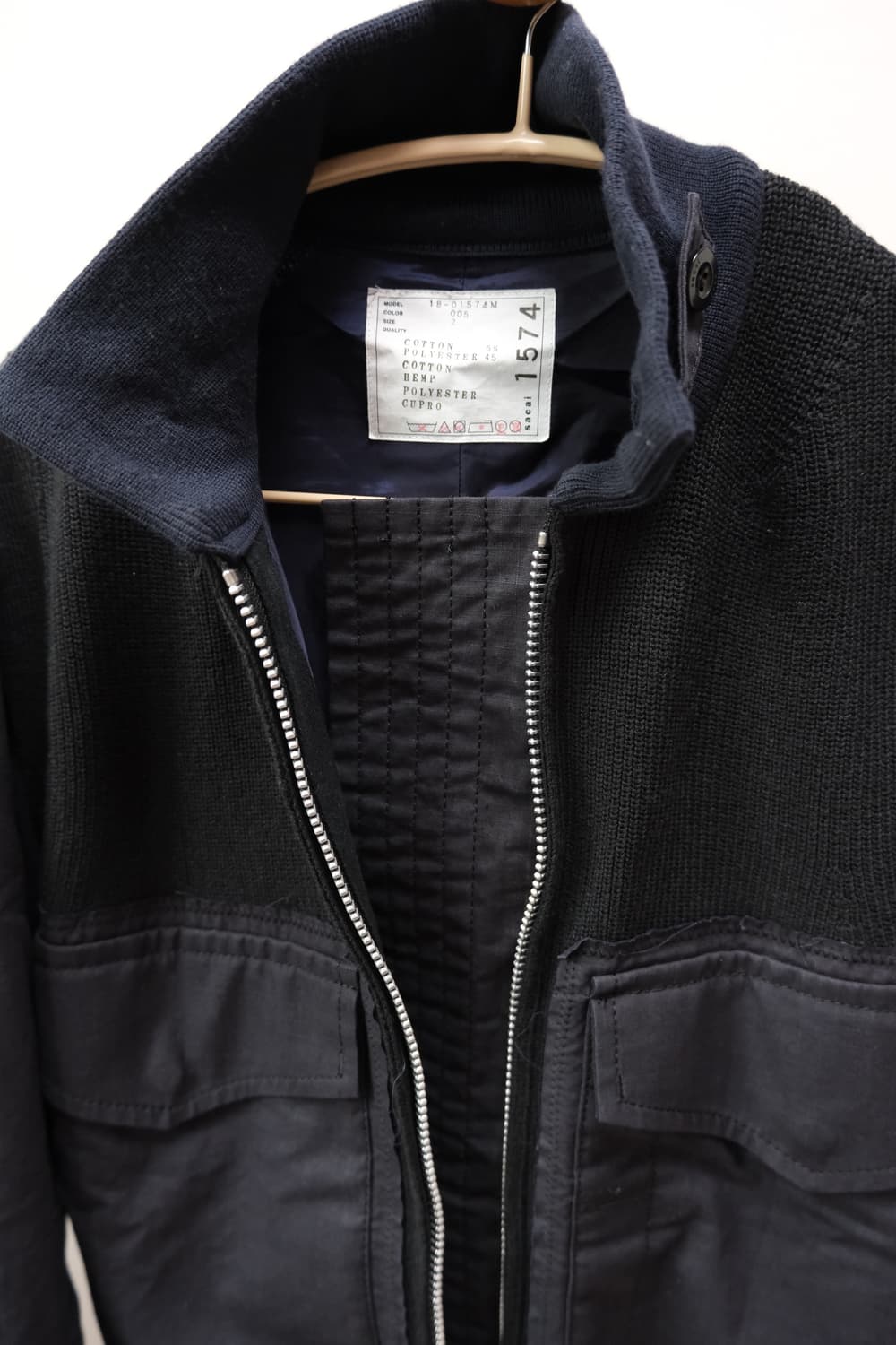 Sacai 니트 도킹 자켓 2 상품이미지5