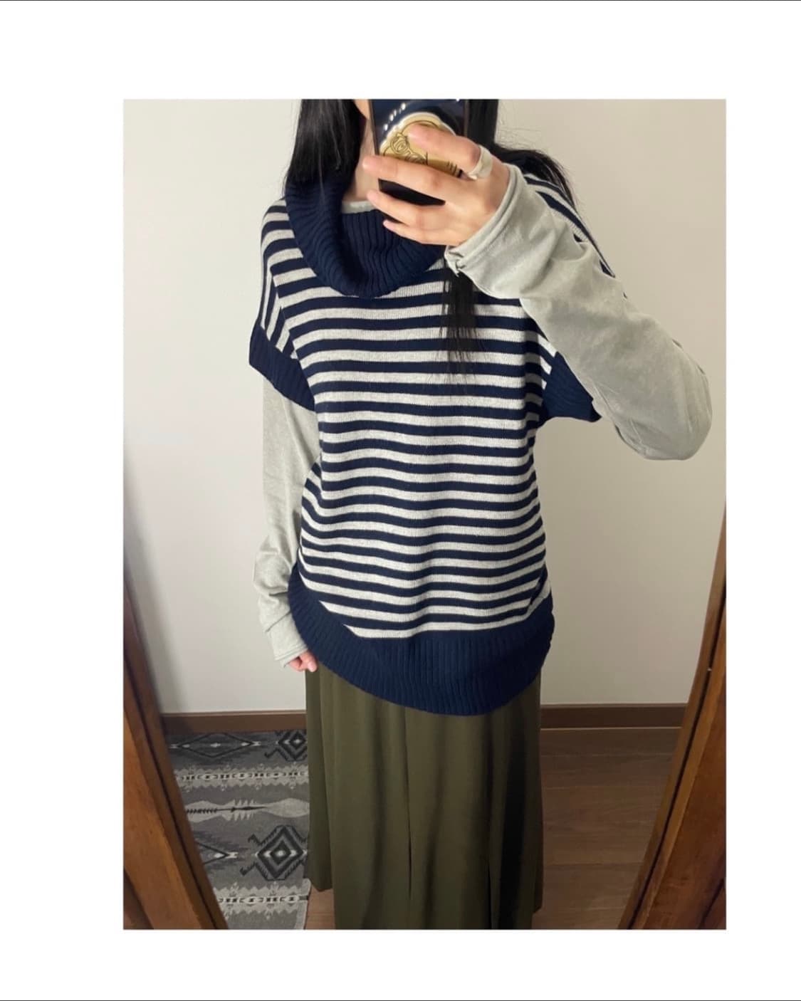 wide turtleneck stripe knit 상품이미지8