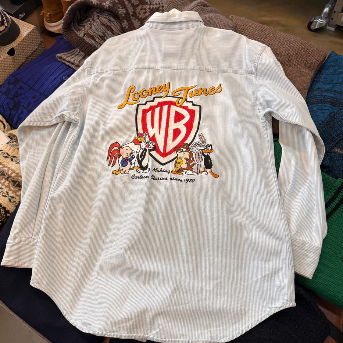 워너브라더스 루니 툰즈 스트라이프 셔츠 상품이미지1
