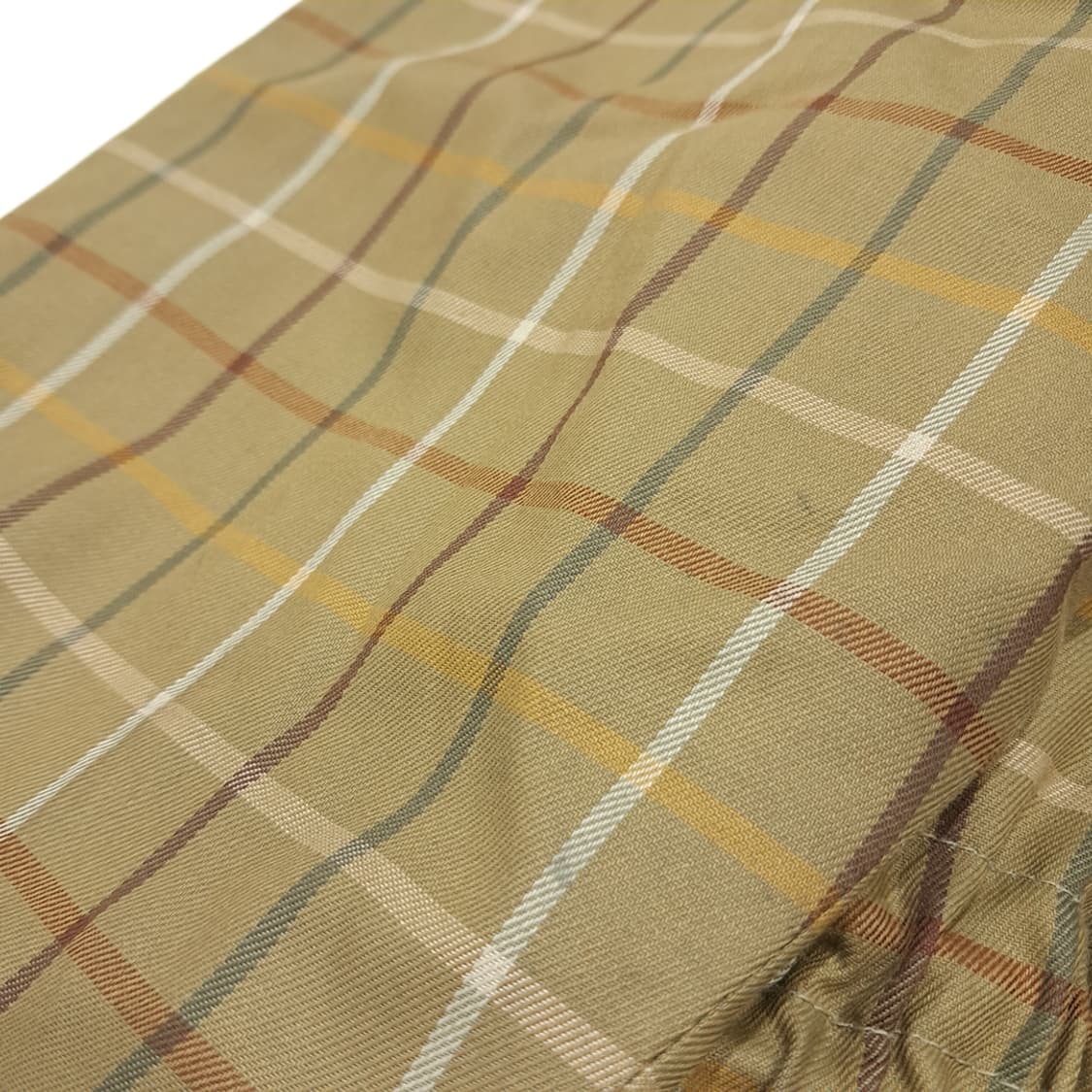 CL868 L 버버리 90s 영국판 올리브타탄체크 하프코트 자켓 상품이미지8