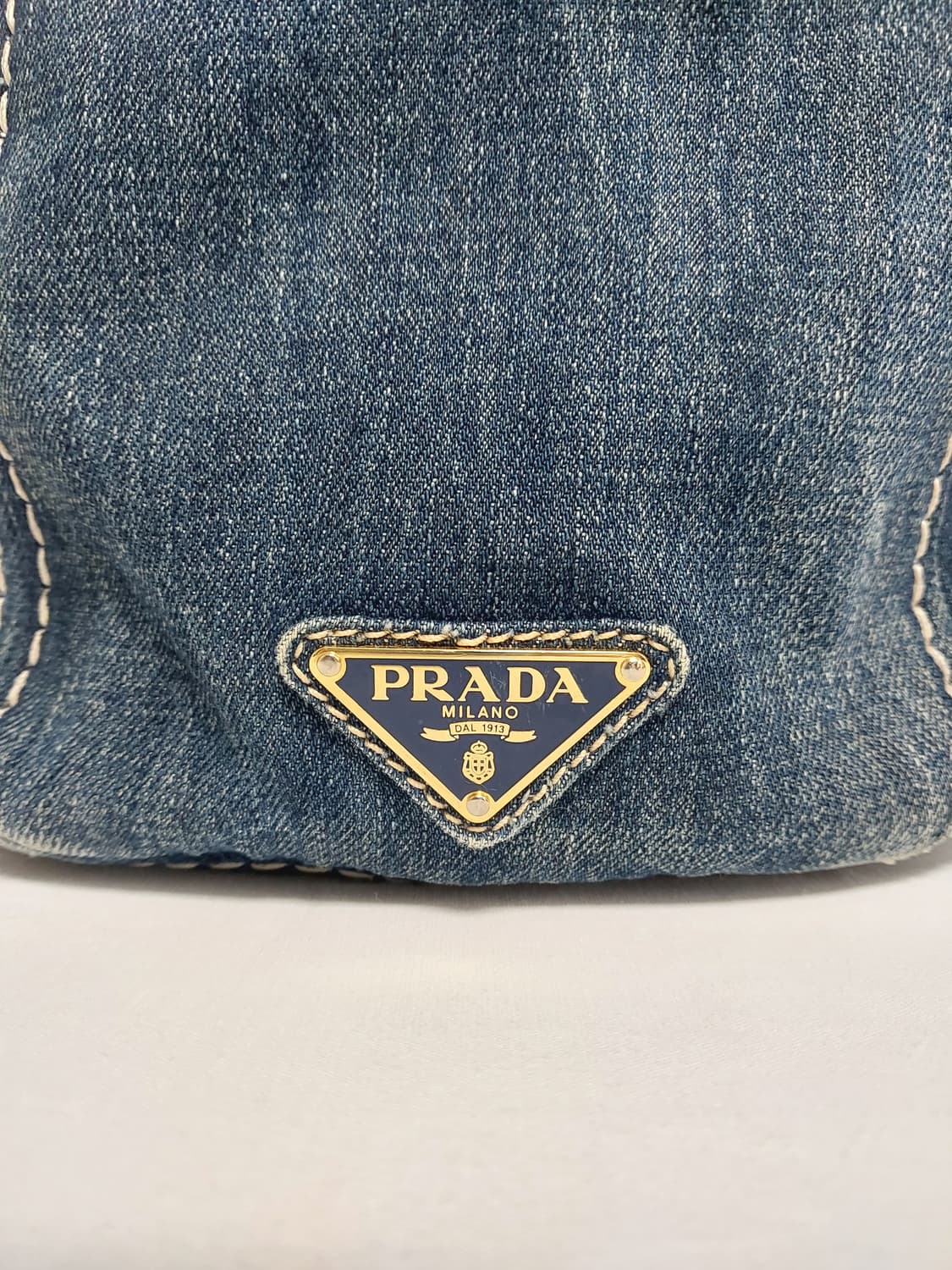 프라다 블루 데님 토트백 2way (정품) 상품이미지4