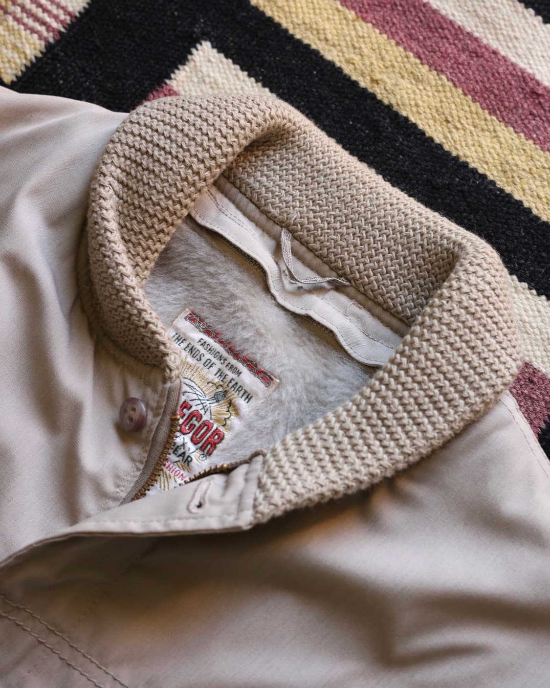 맥그리거 60s 다크론/파일 니트칼라 봄버 자켓 상품이미지2