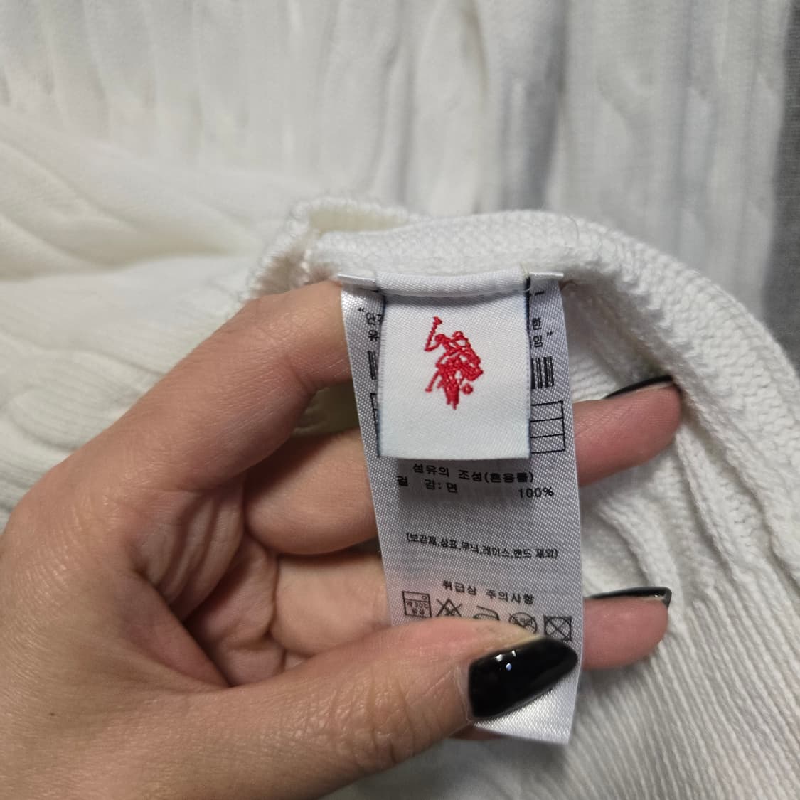 us폴로 여성 반집업 꽈베기 니트  상품이미지7