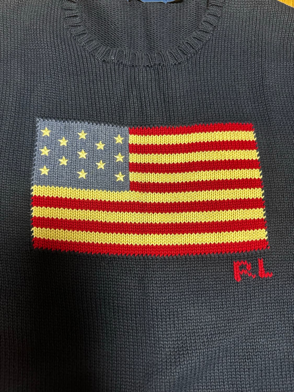 [L] 폴로 성조기 네이비 니트 상품이미지2