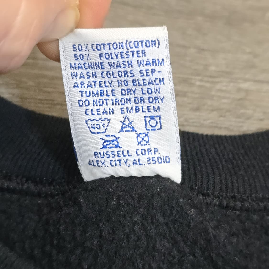 [XL] 90s 빈티지 러셀 스웻셔츠 블랙 상품이미지4
