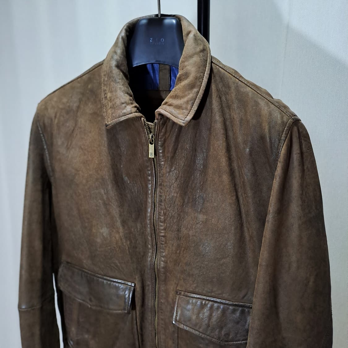 (택포) 마시모두띠 A-2 오일워싱 양가죽 자켓 L B274 상품이미지3