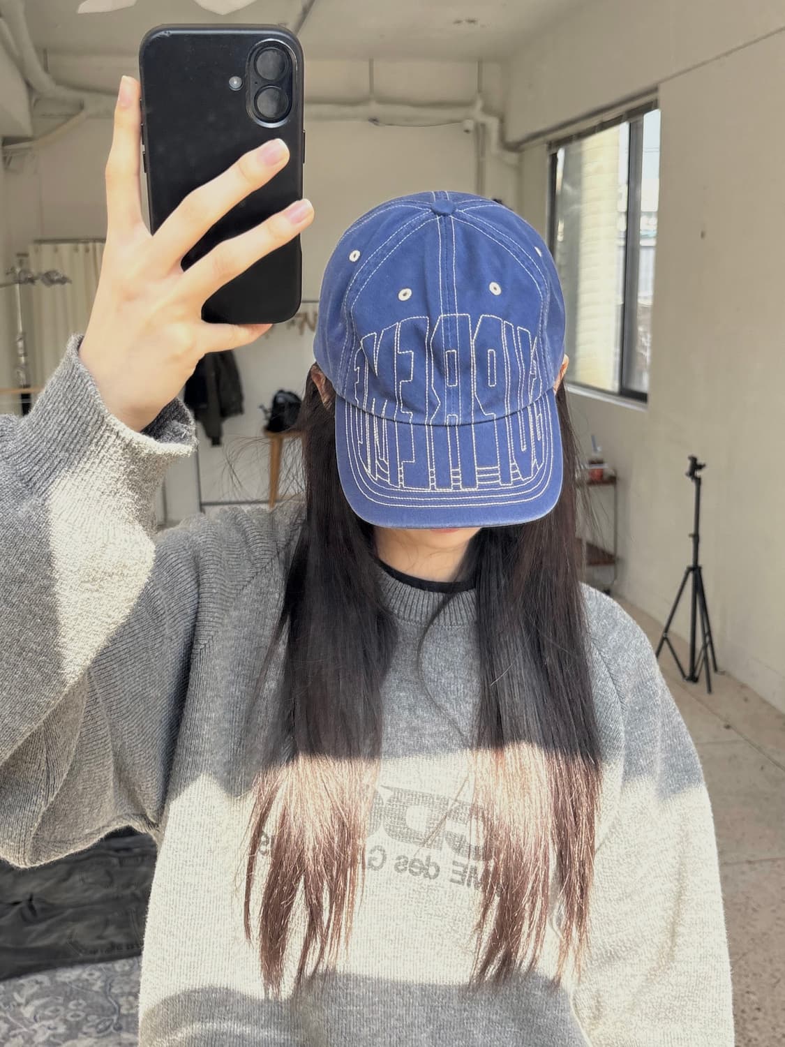 Supreme 스티치 로고 포인트 캡 상품이미지5