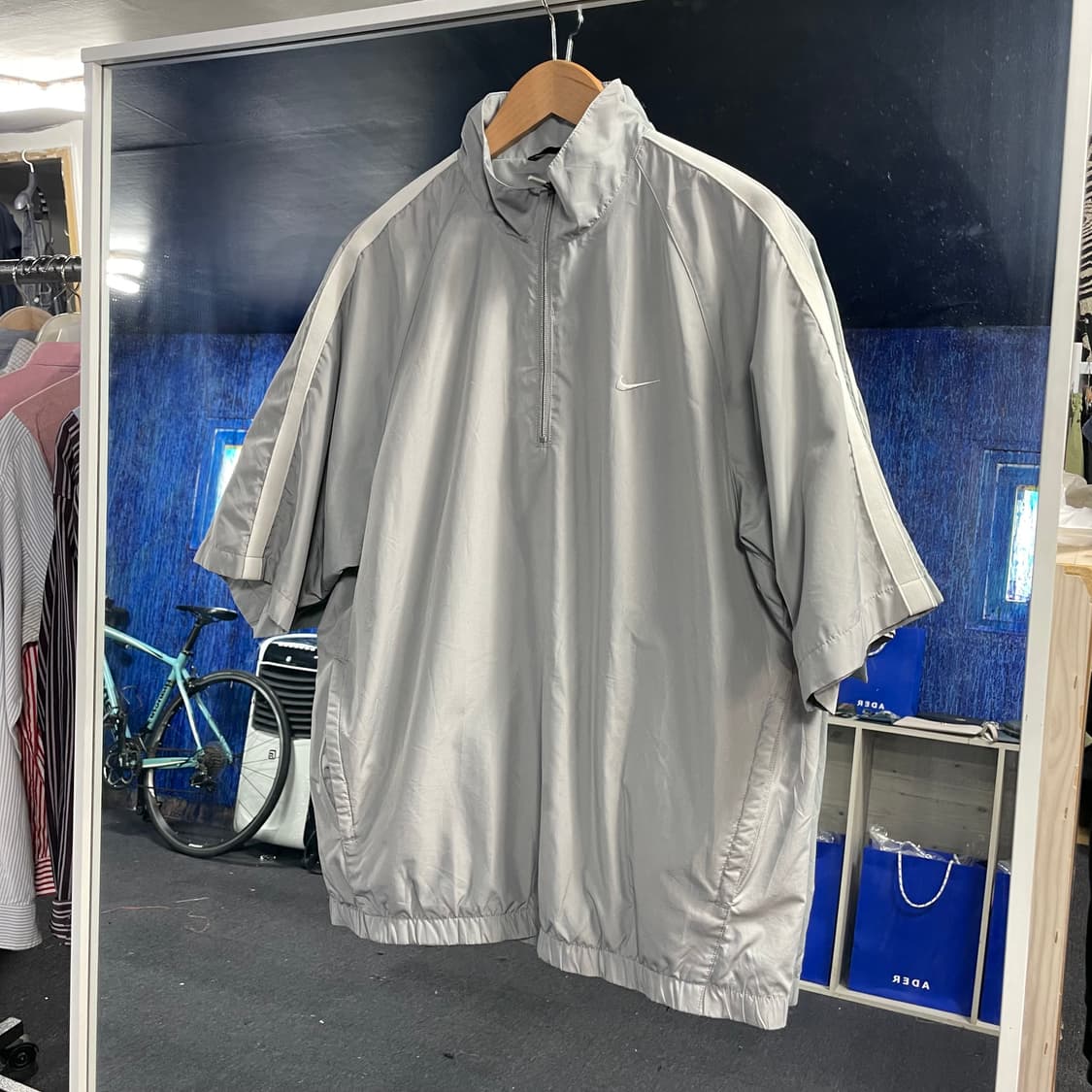 나이키 회색 반팔 아노락 L 상품이미지3