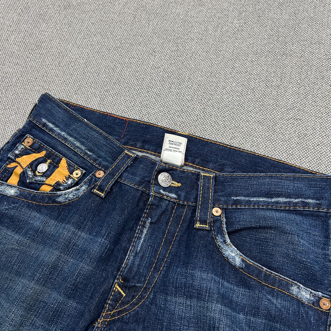 트루릴리전 프린팅 하프 데님팬츠(33) 상품이미지7