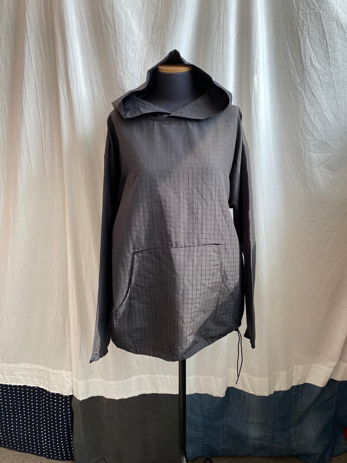 블랙 나일론 후드탑(MEN M/MADE IN USA) 상품이미지3