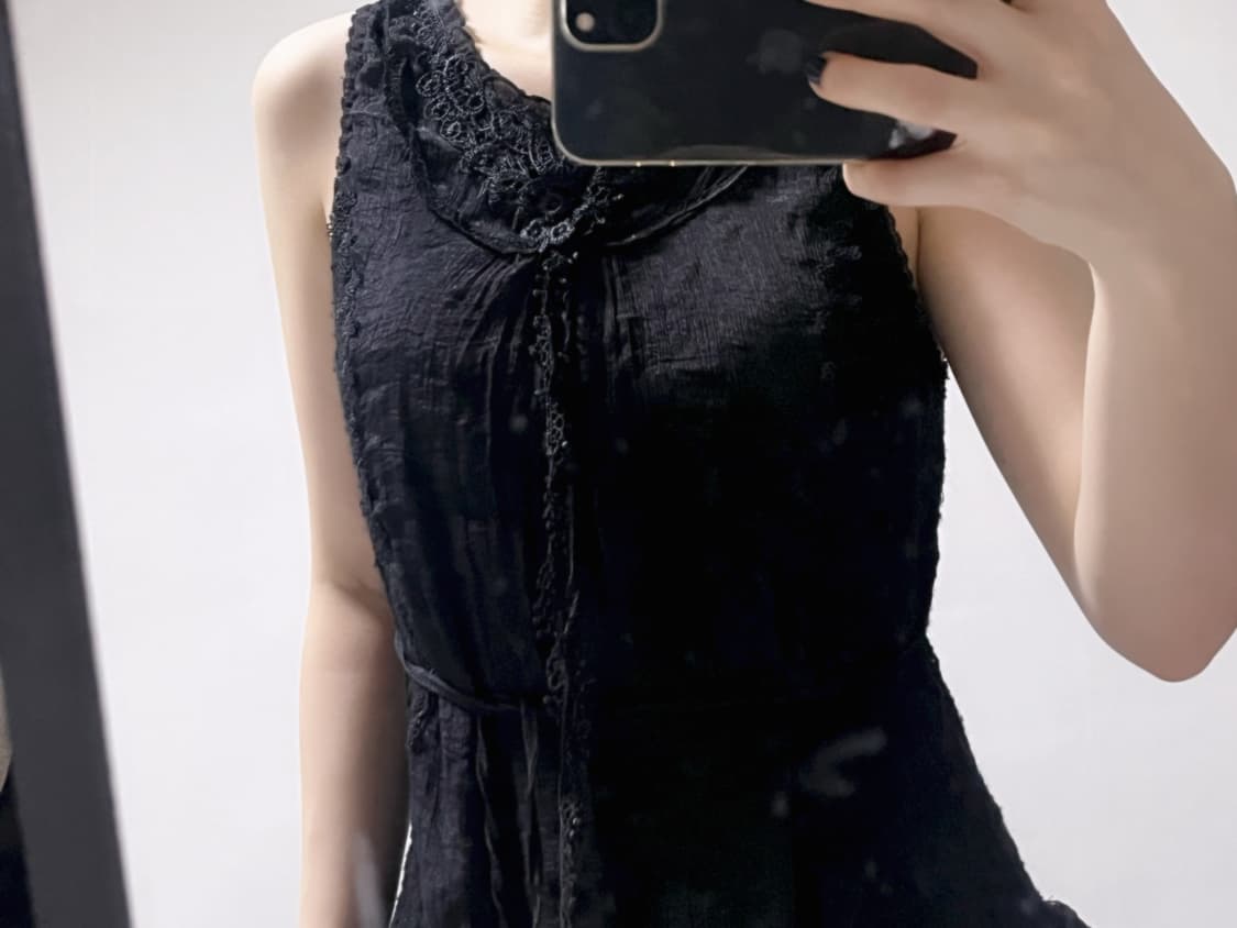 Black Lace Mini Dress 상품이미지3
