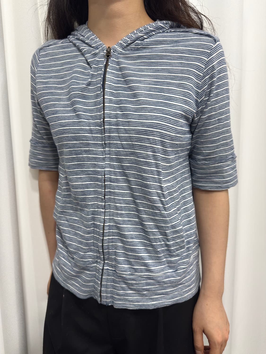stripe hood zipup 상품이미지2