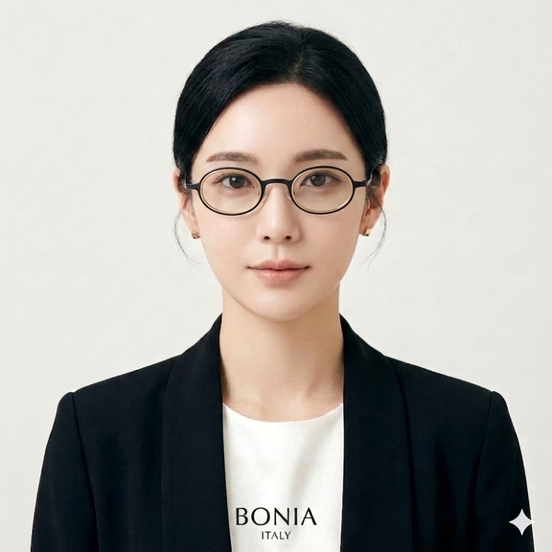 데드스탁 BONIA 빈티지 무드 미니멀 오벌 메탈 안경테 상품이미지1