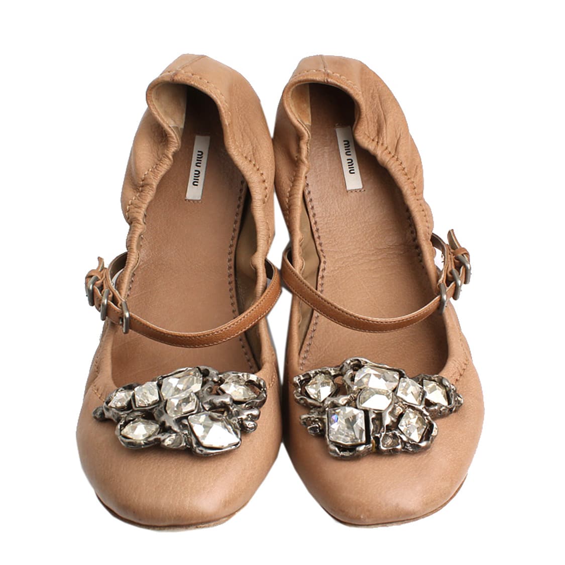 미우미우 카멜 쥬얼 플랫슈즈 40.5 상품이미지2