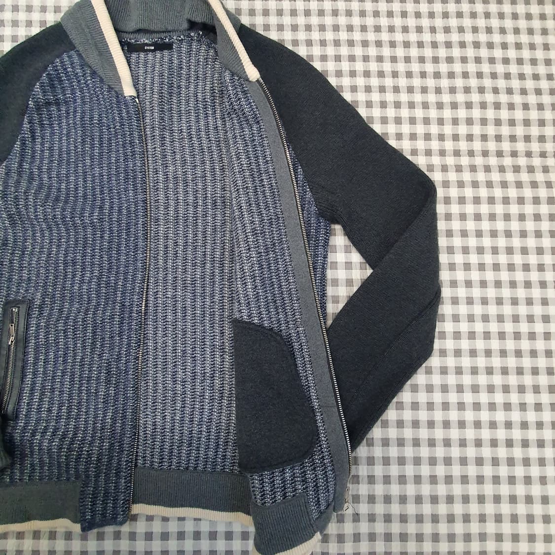 한섬 시스템 니트 블루종 가디건 남자95 상품이미지5
