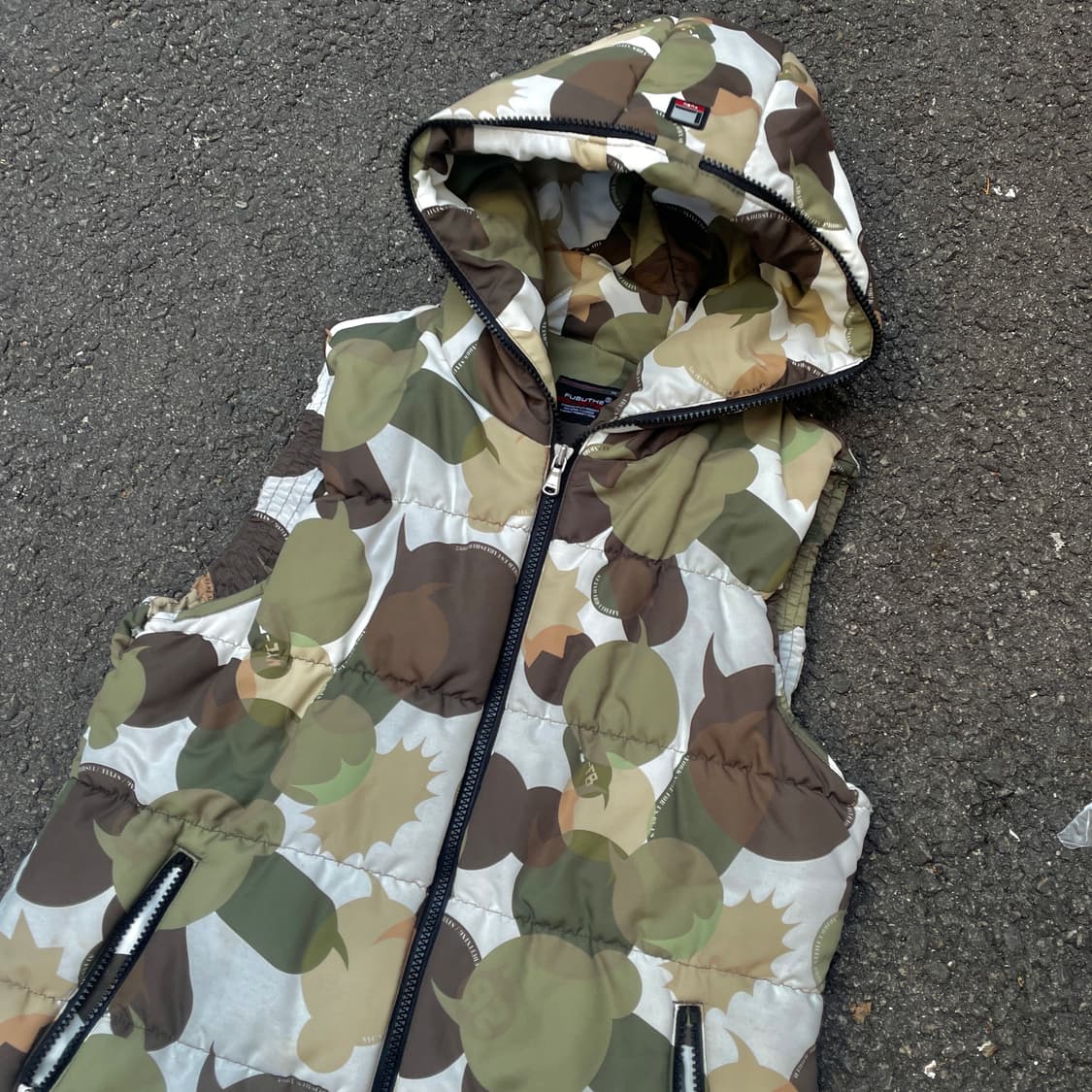 00s FUBU 후부 카모 올드스쿨 패딩조끼 y2k 갸루 베스트 M 상품이미지2