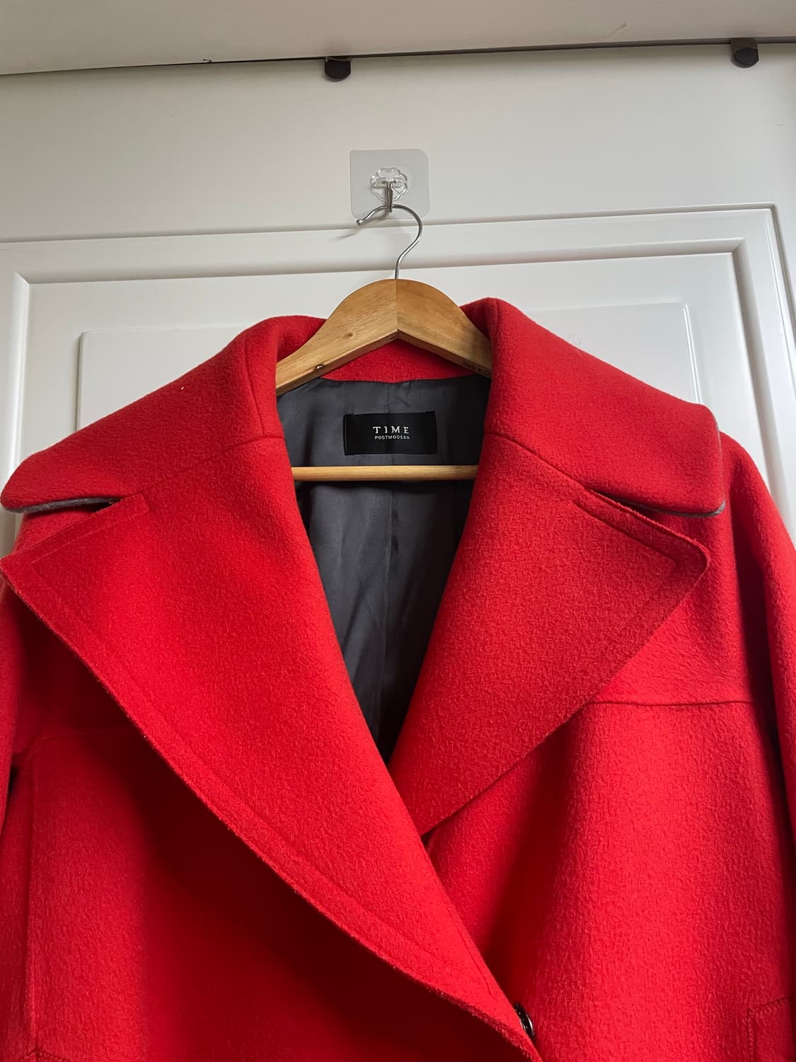 타임 울&캐시미어 레드 코트 상품이미지3