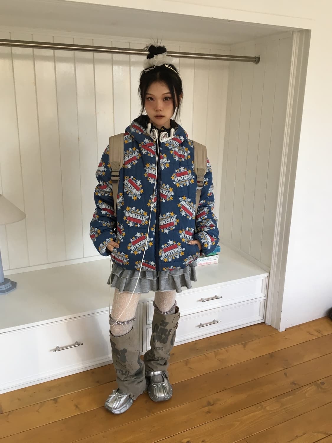 히스테릭글래머 데님 패치 패딩 상품이미지4