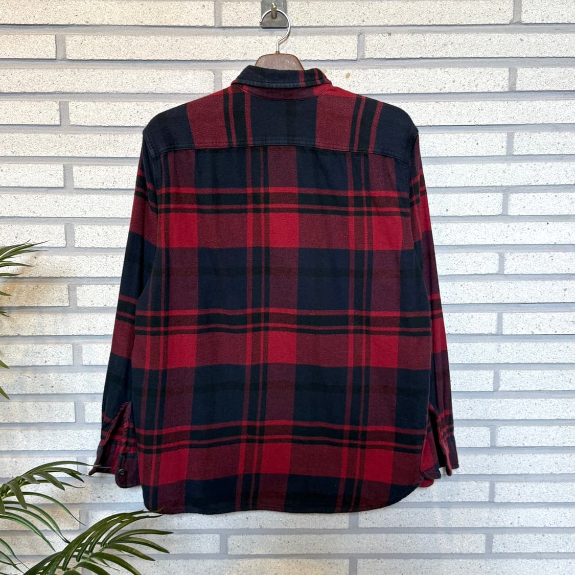 리바이스 플란넬 버팔로 체크 워크셔츠 와이드패턴 디테일 레드 상품이미지2