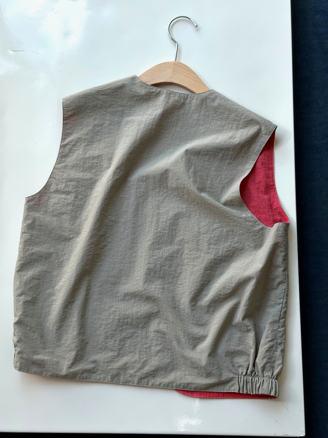 Washed nylon 2way design vest 상품이미지5