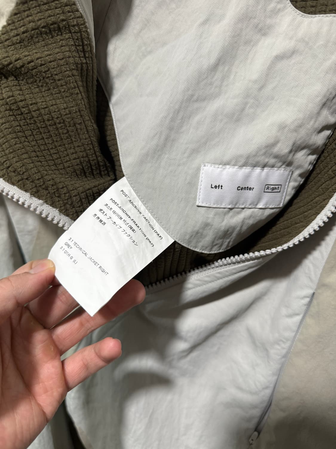 [L] 포스트아카이브팩션 (파프) 3.1 테크니컬 자켓 그레이 상품이미지4