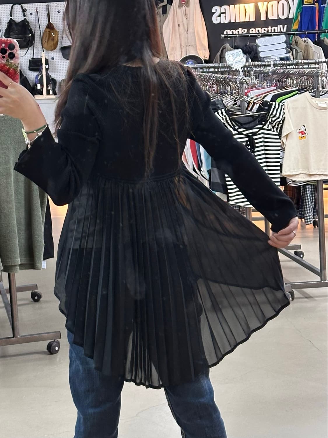 미하라 야스히로 플리츠 레이어드 가디건 상품이미지3
