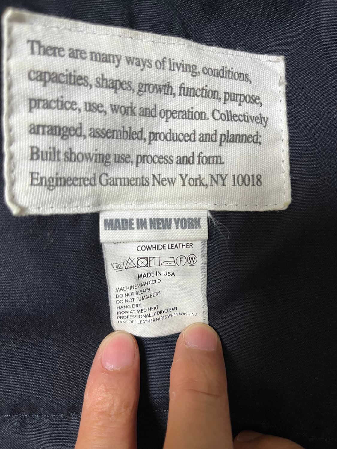 엔지니어드가먼츠 아틀란틱파카 다크네이비 S 상품이미지4