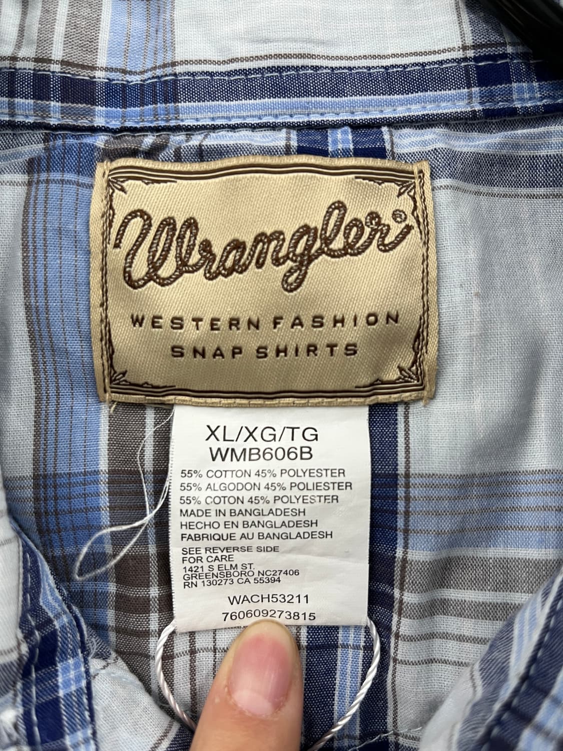 랭글러 웨스턴 체크 셔츠 상품이미지10