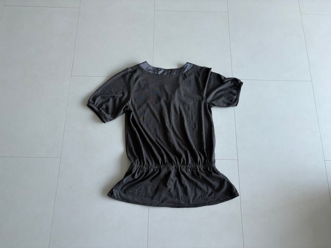 square neck ribbon waist top 상품이미지5