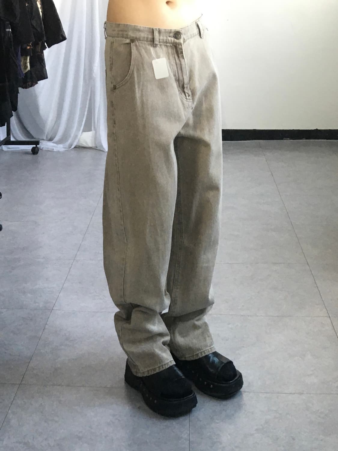 Back lace up point washing pants 상품이미지6