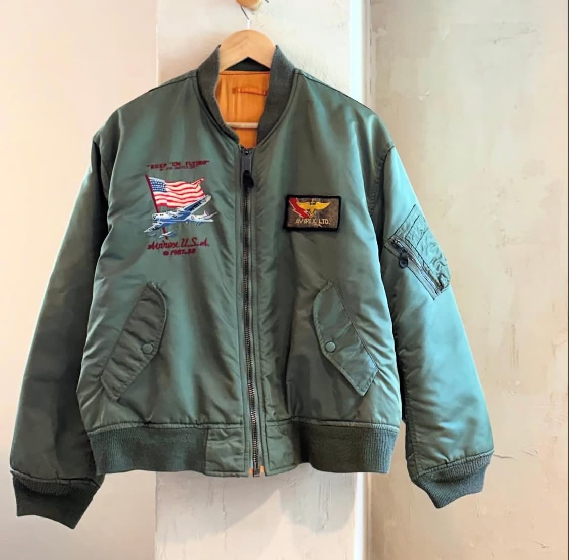 90's AVIREX 리버시블 MA-1 플라이트 자켓 상품이미지2