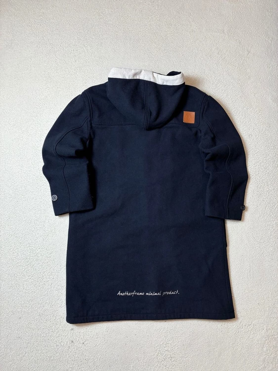 어나더프레임 울 블렌드 레터링 후디 더플 코트 PN7644 상품이미지7