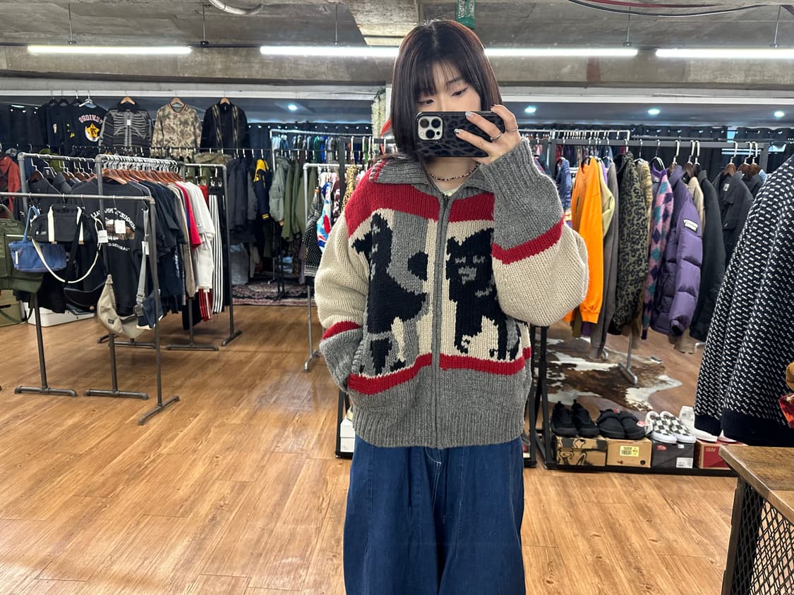 90s 파스듀 빈티지 울 코위찬 자켓 상품이미지1