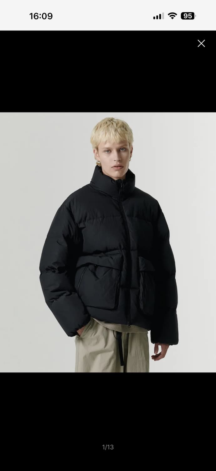 무신사 스탠다드 시티 레저 다운 숏 패딩 XL 블랙 판매합니다. 상품이미지1