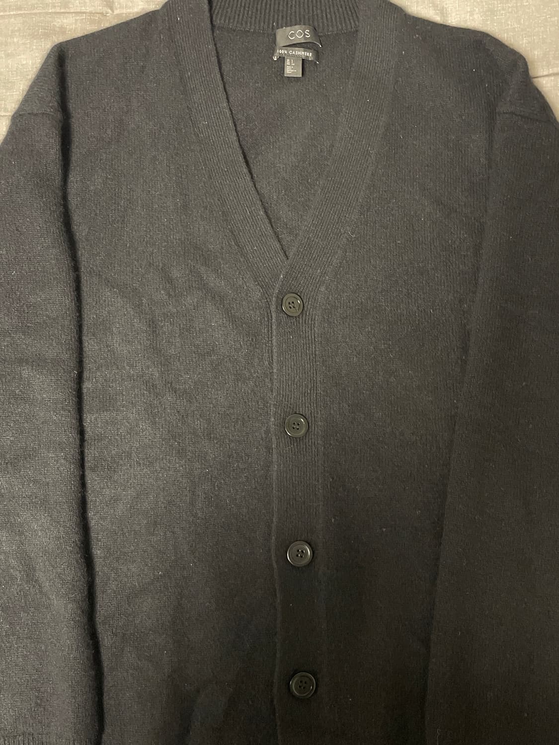 COS 코스 캐시미어 가디건 블랙 S 상품이미지3
