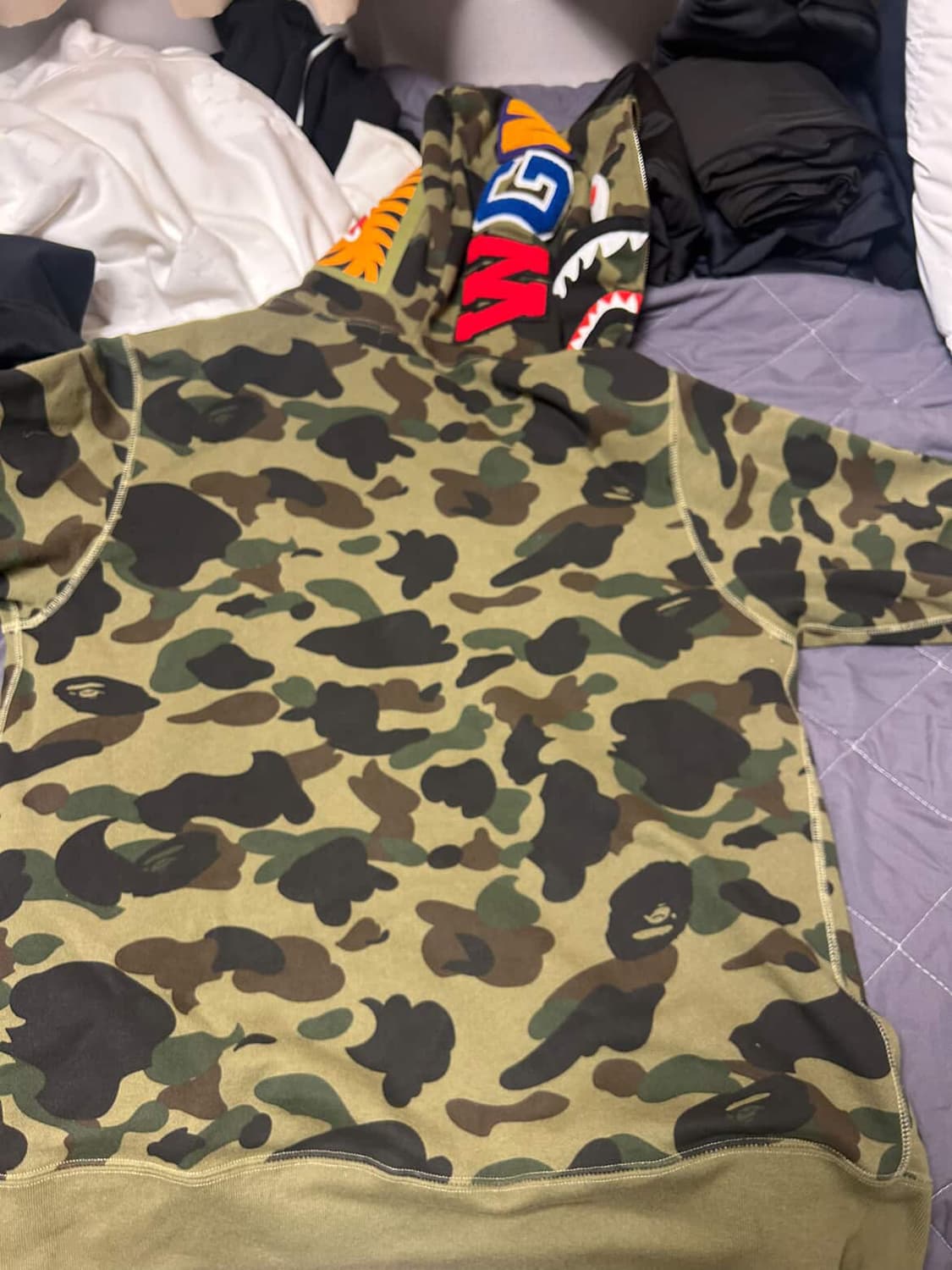 베이프 카모 후드집업 상품이미지3