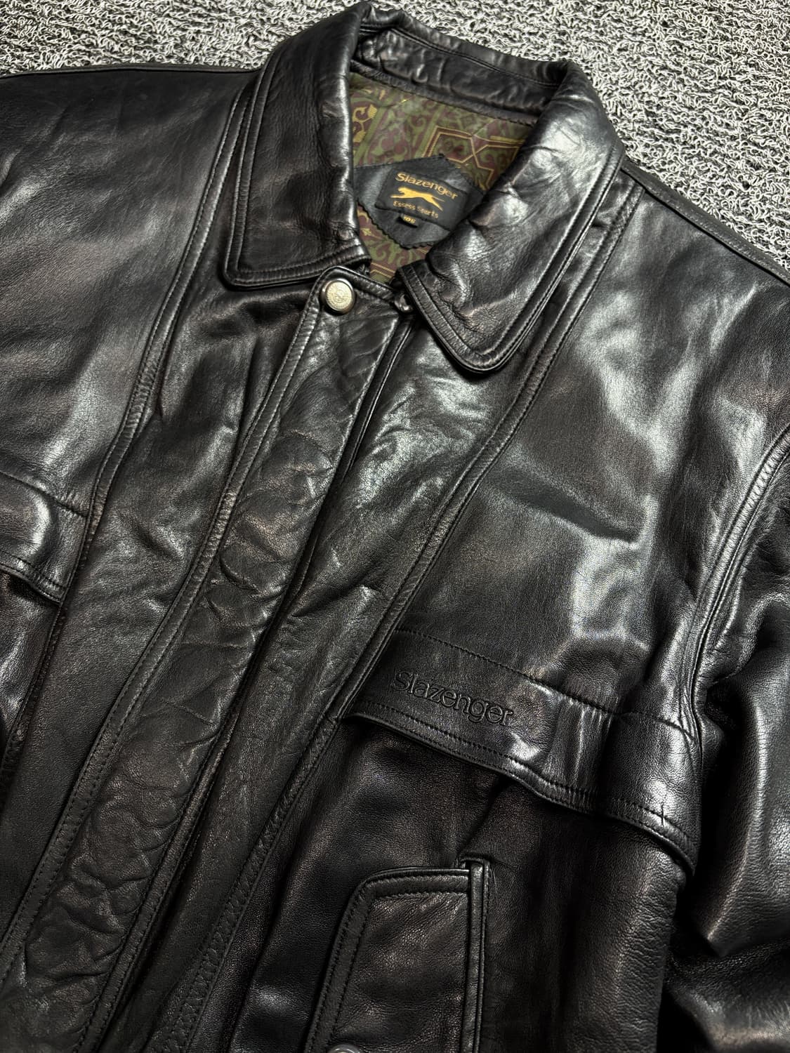 00s 아카이브 빈티지 램스킨 레더 봄버 자켓 1579 상품이미지4