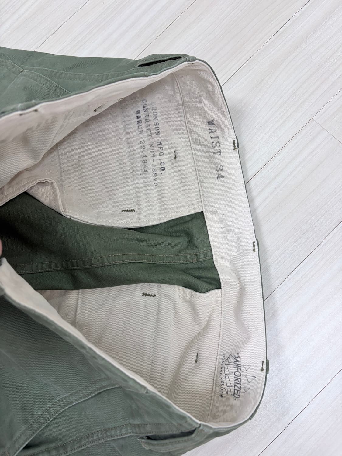 브론슨 USMC 오피서 팬츠 올리브 34사이즈, 치노팬츠 상품이미지10