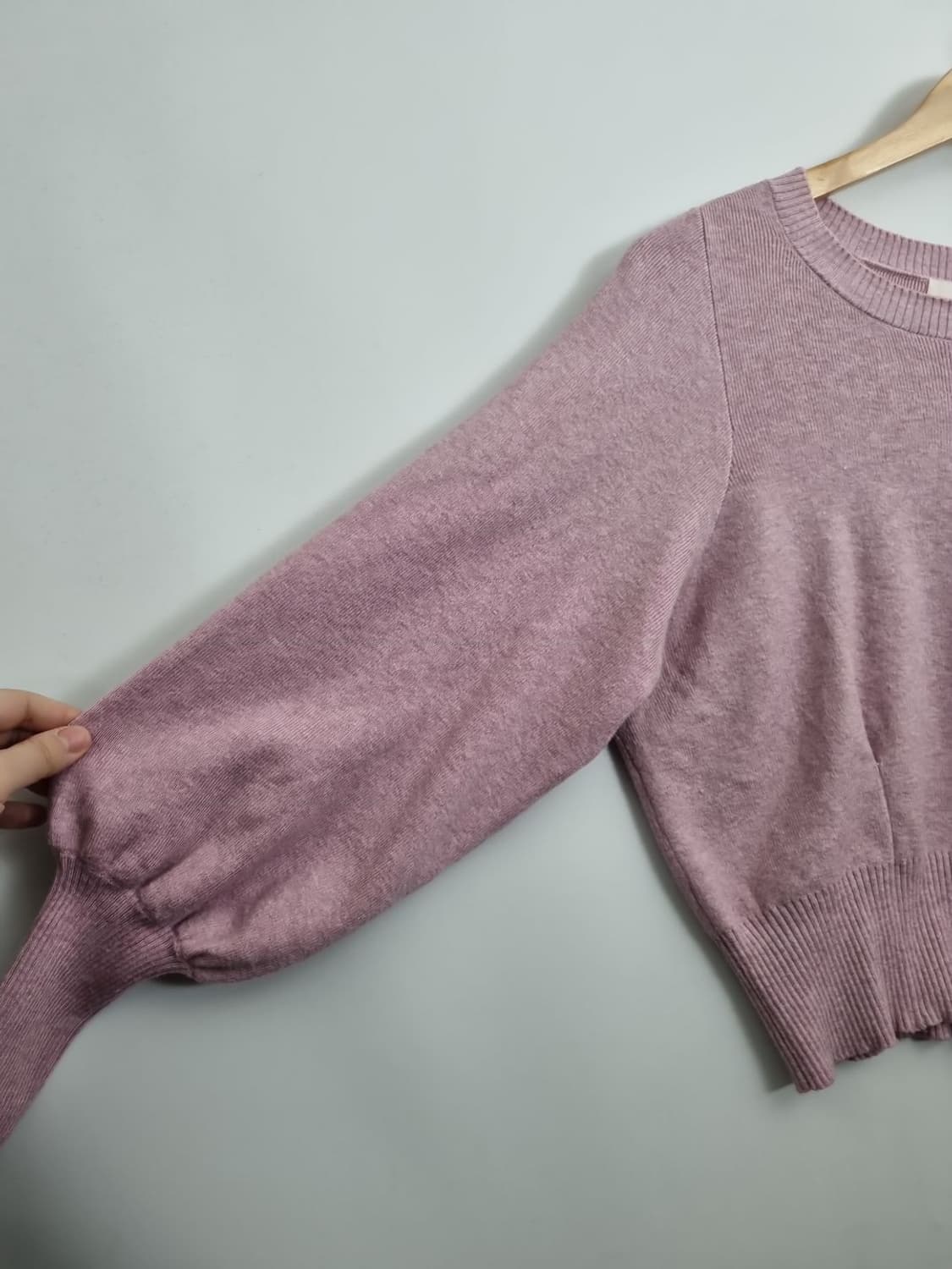 RAY CASSIN 레이카신 핑크 벌룬 소매 니트  상품이미지6