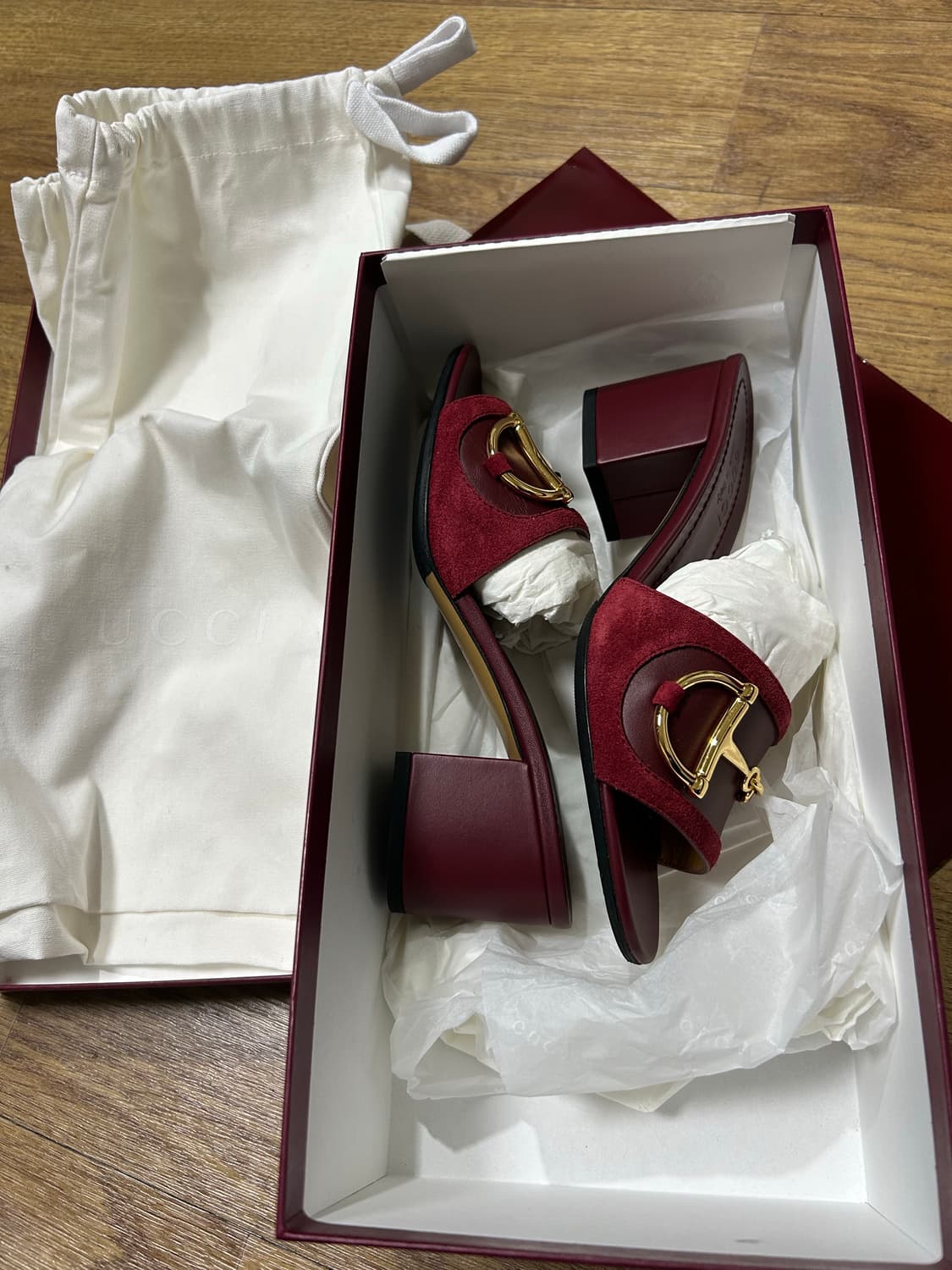 구찌 홀스빗 슬라이드 스웨이드 샌들 -미착용새상품,풀박- 상품이미지3