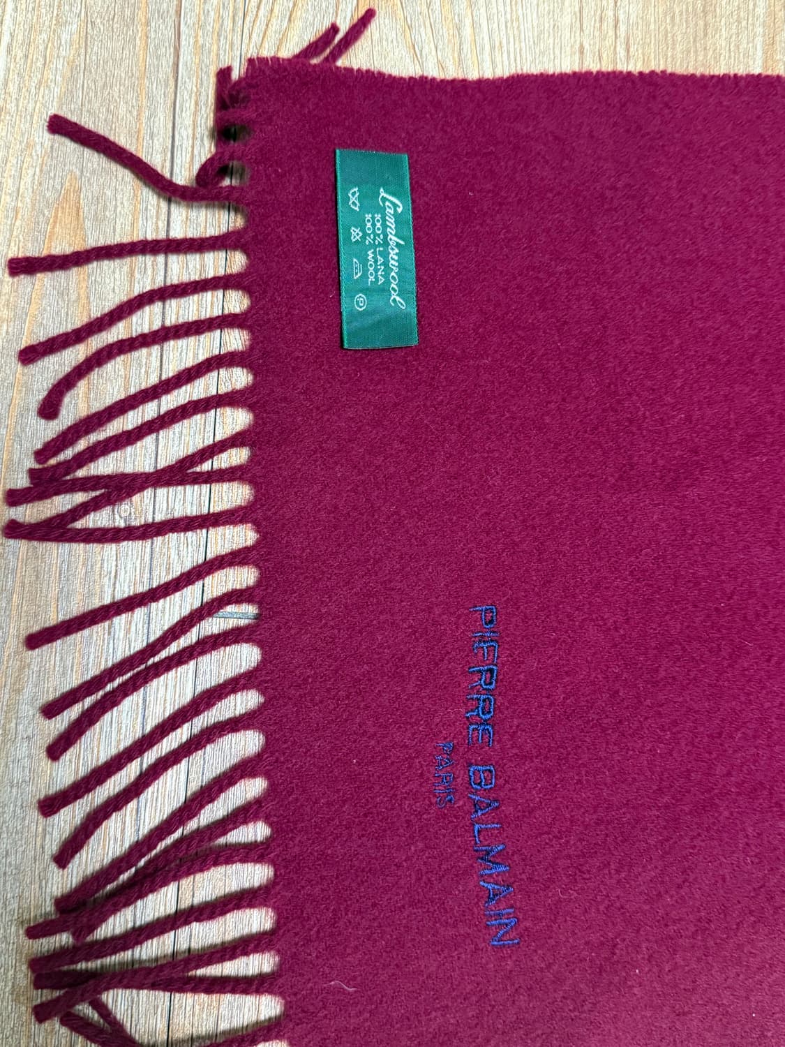 피에르 발망 울 머플러 버건디 상품이미지2