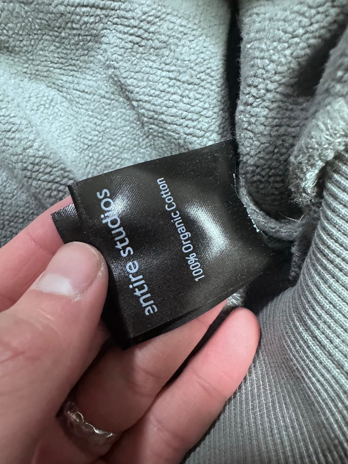 엔타이어스튜디오 크롭 풀집 후드 집업 그레이 xs 상품이미지4