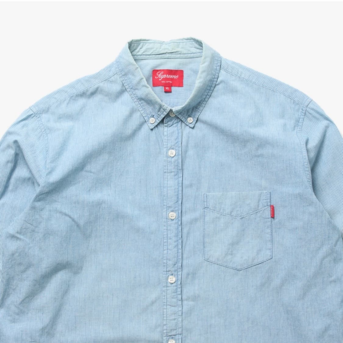슈프림 블루 스트라이프 셔츠 상품이미지2