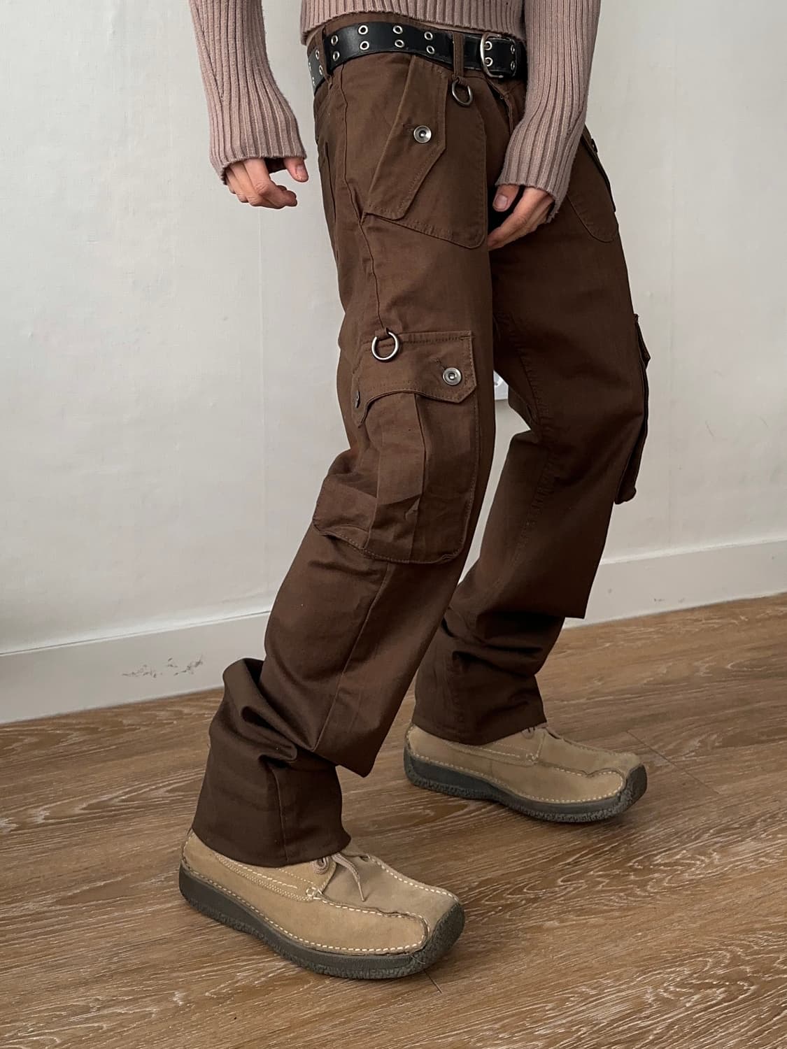 슬림 & 슬래시 디테일 카고 팬츠 상품이미지4