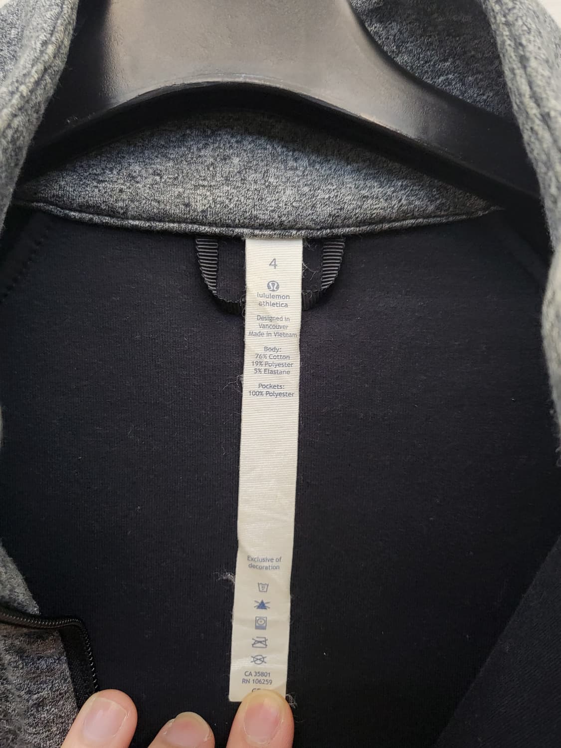 룰루레몬 회색 집업 자켓 상품이미지3